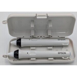 Epson ELPPN04 Easy Interactive Pen Orange & Blue Stylus Pens & Magnetic Case